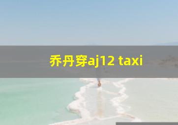 乔丹穿aj12 taxi